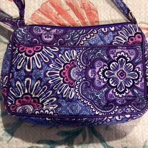 Vera Bradley Purple Paisley Quilted Crossbody Bag